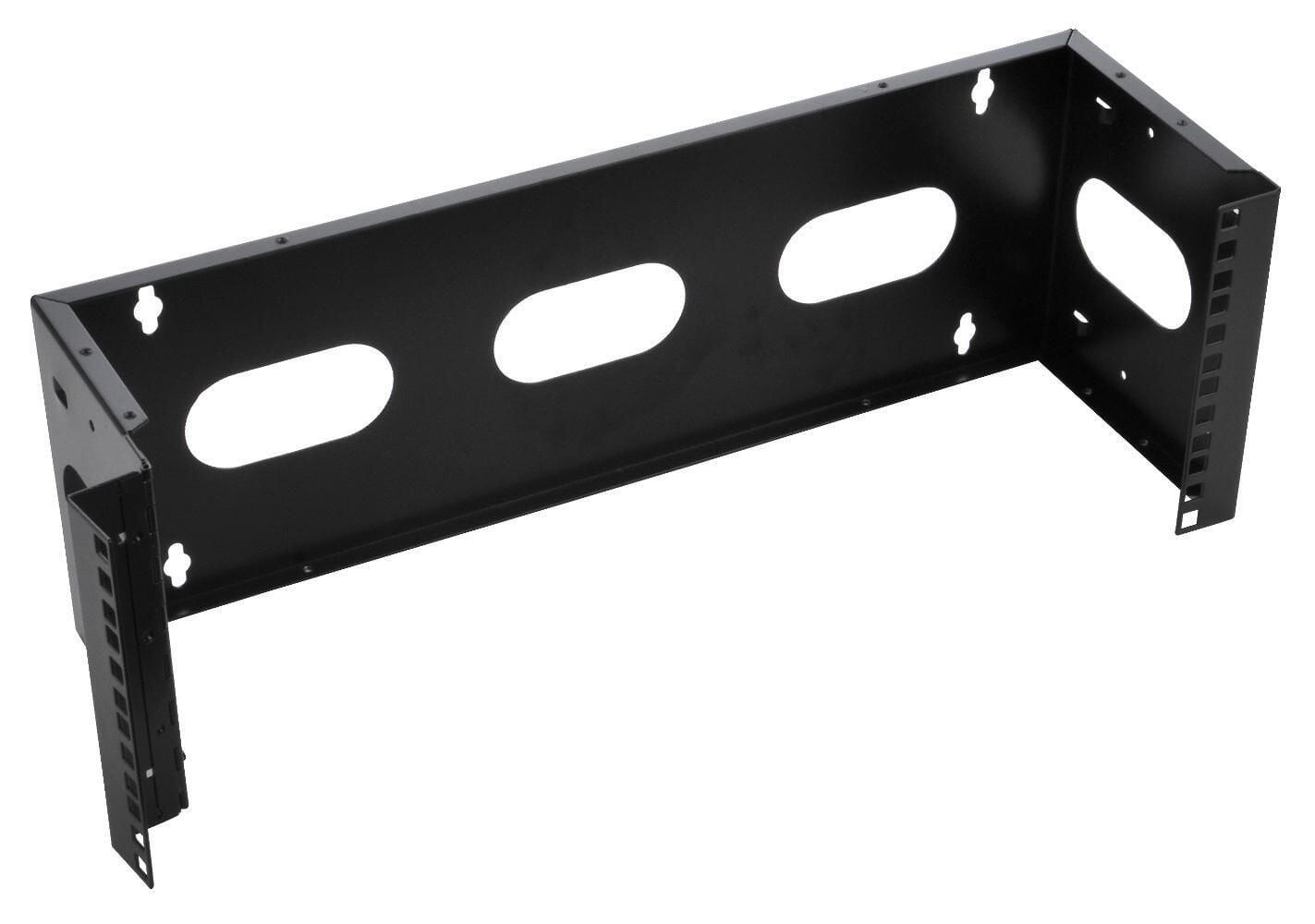 Staffa di Montaggio da Muro 19'' Easyline 4U con 3 Fori Nero