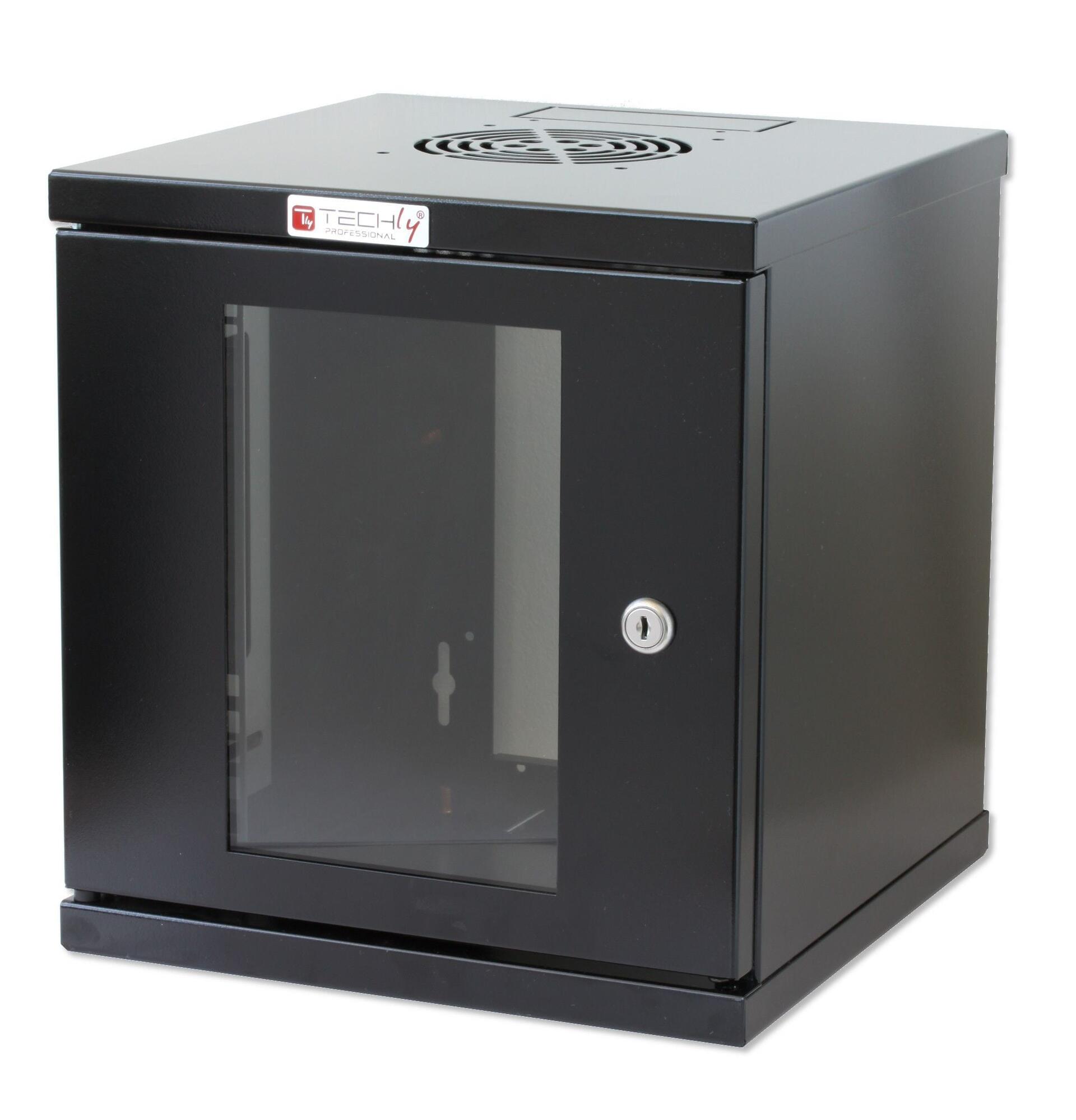 Armadio Rack 10'' a muro 6 unità Nero