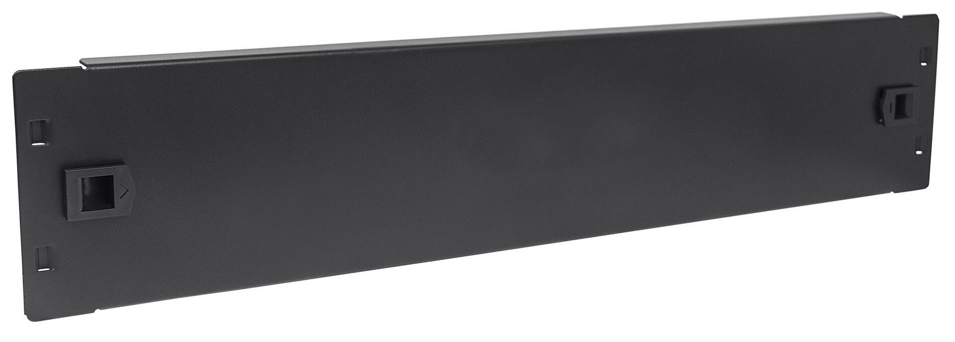 Pannello Cieco Toolless a Clip per Armadi Rack 19'' 2U Nero