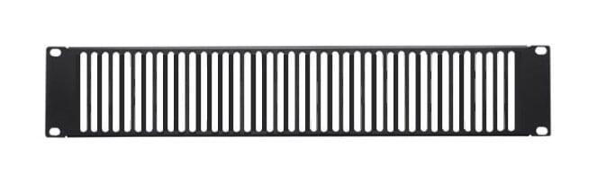 Pannello di Chiusura Ventilato 2U Nero per Rack Audio Video