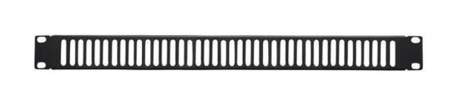 Pannello di Chiusura Ventilato 1U Nero per Rack Audio Video