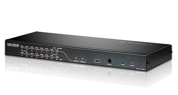 Switch KVM Cat 5 2-console 16-porte con porta Daisy-Chain, KH2516A