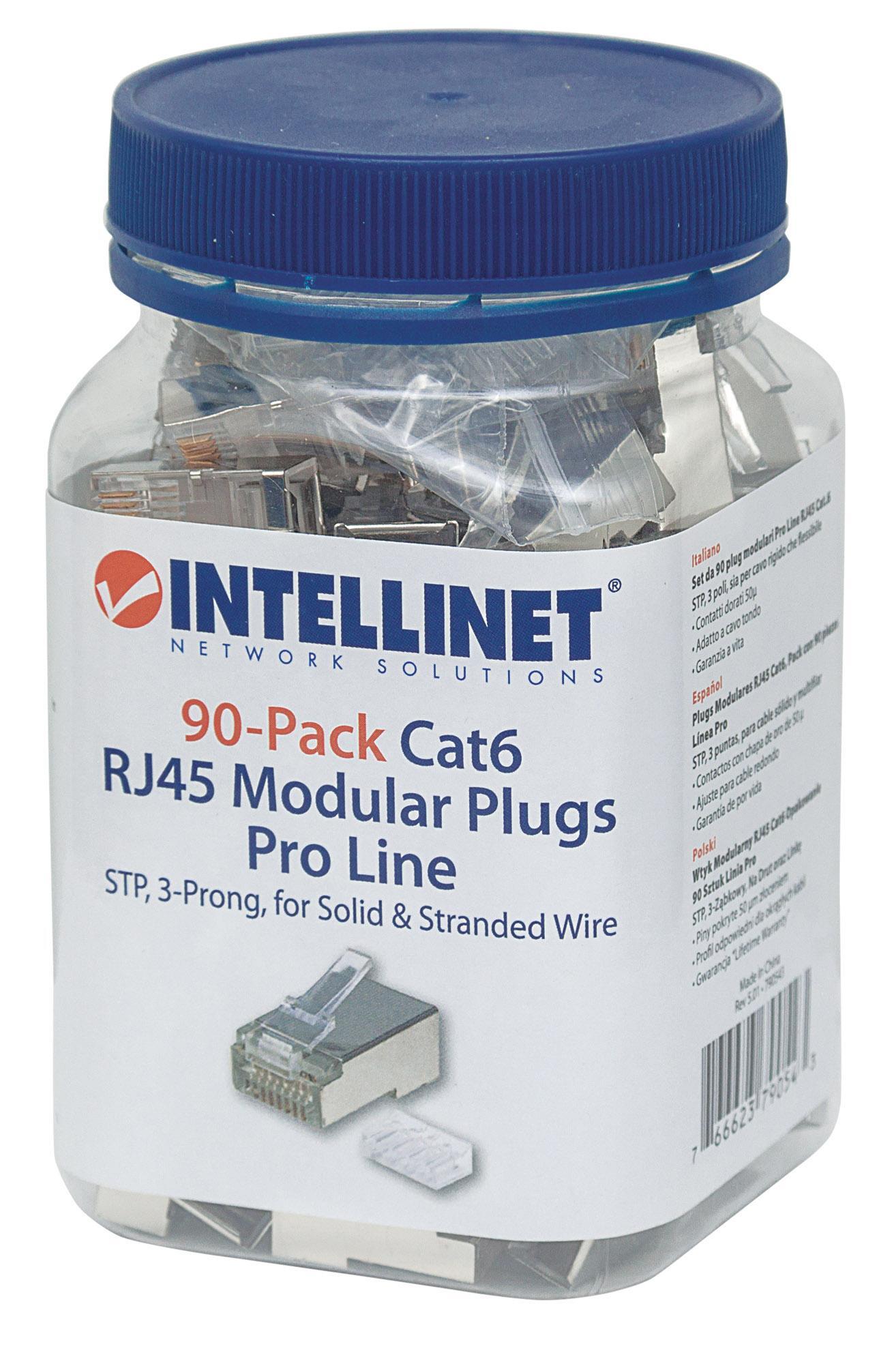 Set da 90 Plug Modulari Pro Line RJ45 Cat.6 STP