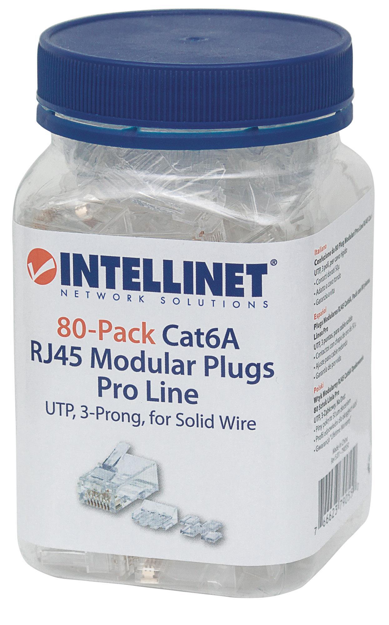 Confezione da 80 Plug Modulari Pro Line RJ45 Cat.6A UTP