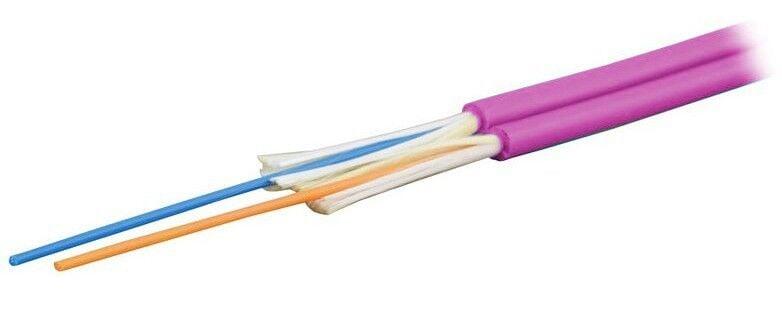 Cavo Zip Cord 2 Fibre Multimodale 50/125 OM4 2.9x5.8 mm Fucsia
