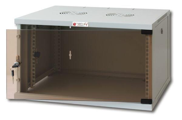 Armadio Rack 19'' a Muro 6U prof. 450 Grigio Assemblato