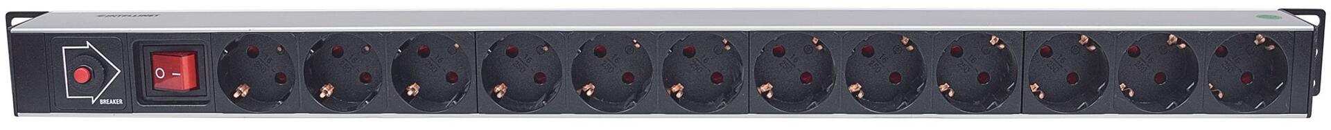 Multipresa Verticale per Rack 12 Posti Spina Schuko Angolata