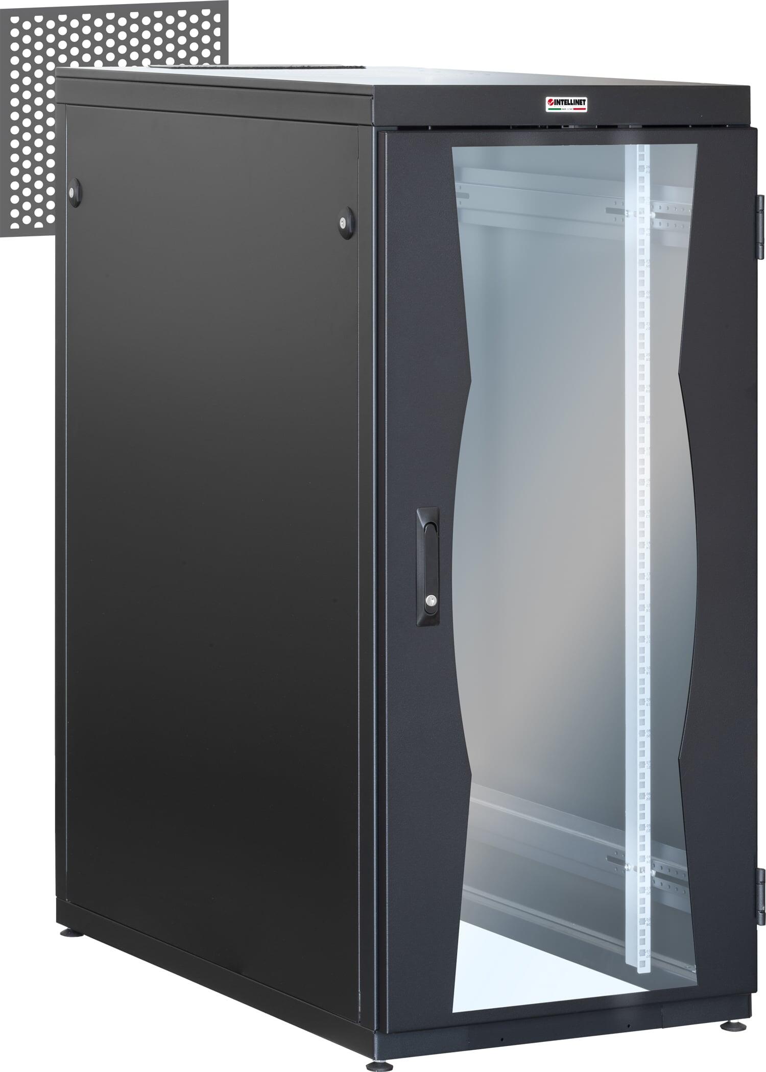 Armadio NetRack 19'' 600x1000 27 Unità Nero Pannello Grigliato da Assemblare