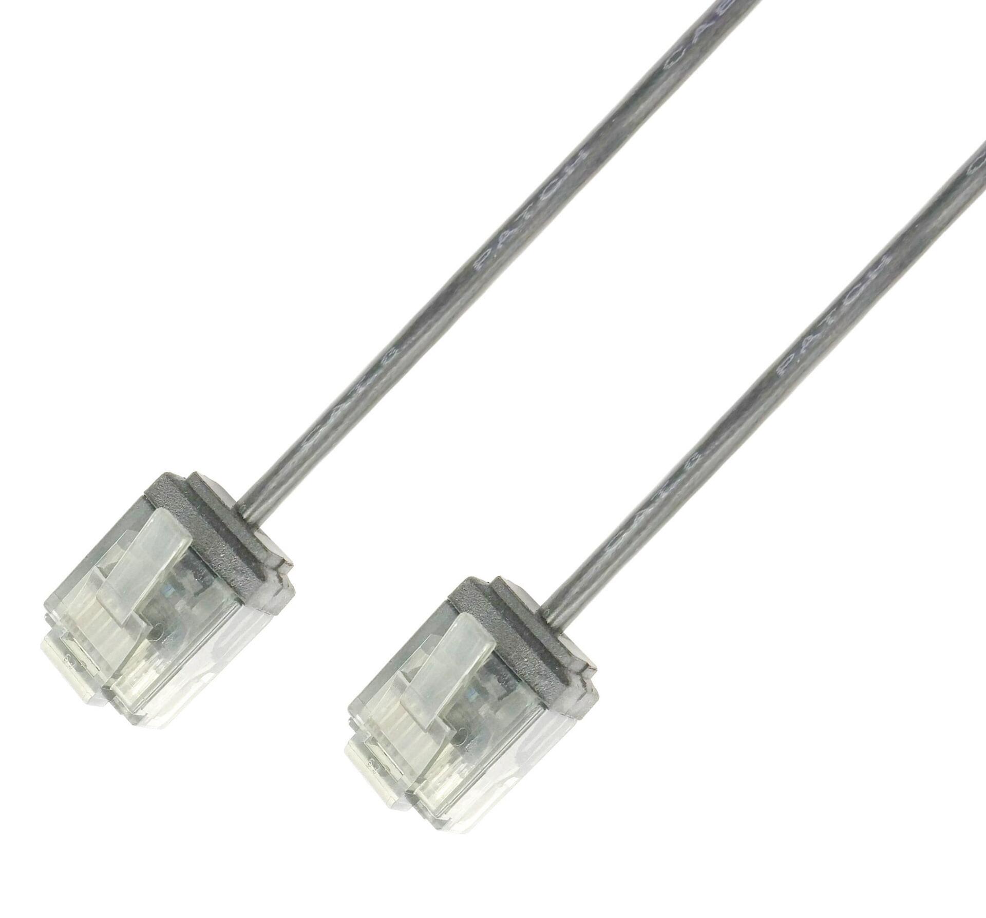 Cavo di rete Patch in Rame Ultra Slim Cat.6 Grigio UTP 0,5 m