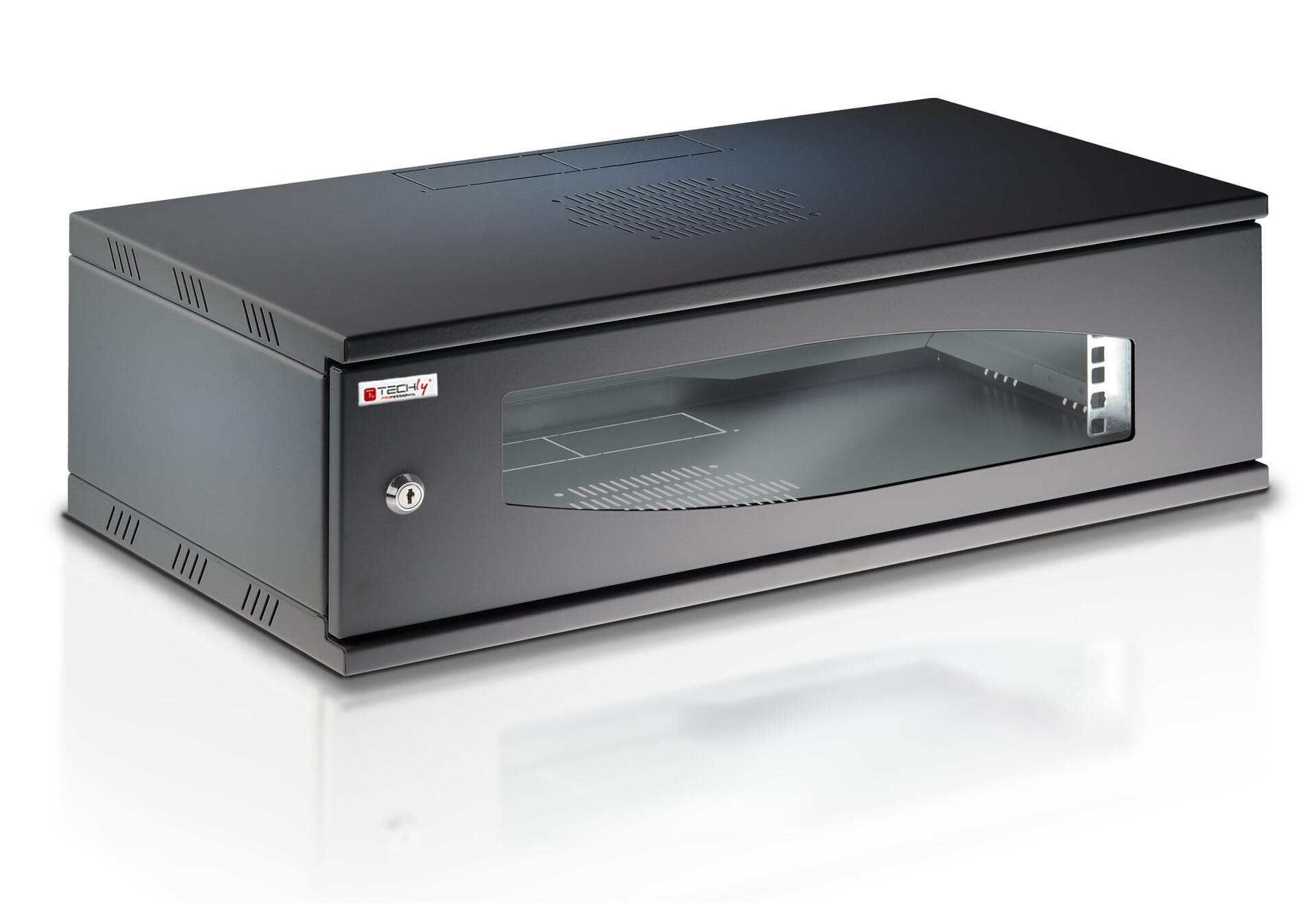 Armadio Rack 19'' a Muro 3U prof. 320 Nero Assemblato