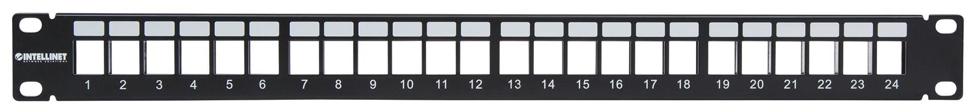 Pannello Patch Modulare Senza Frutti 24 Posti Nero