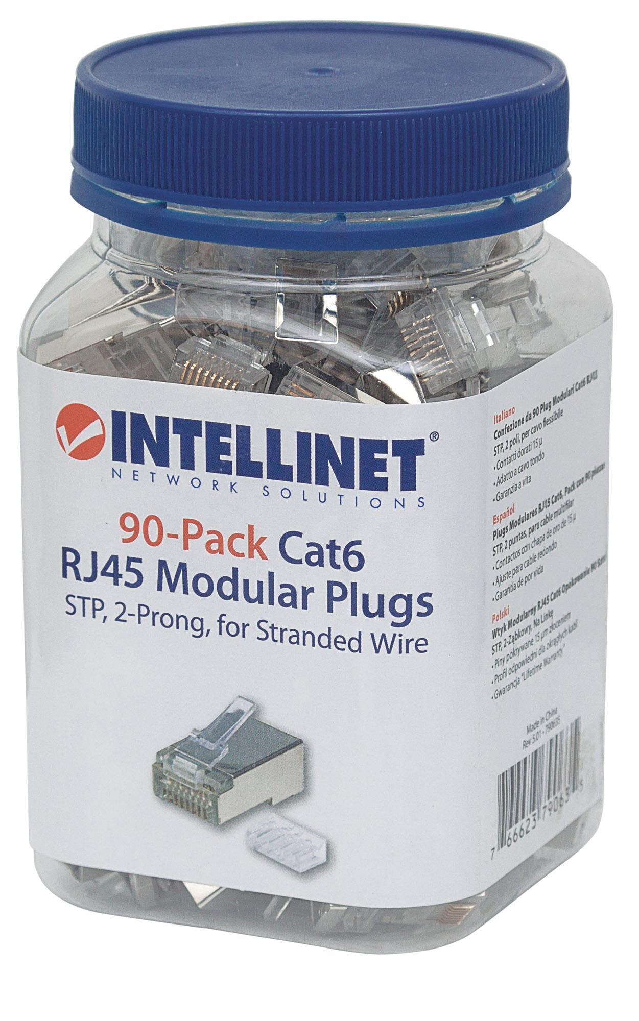 Confezione da 90 Plug Modulari Cat6 RJ45 STP