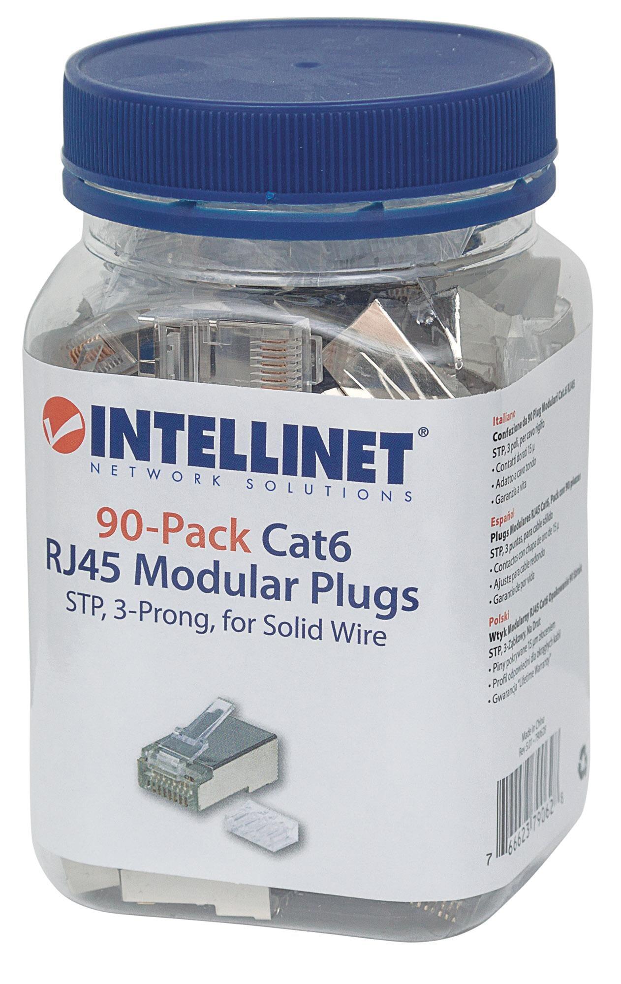 Confezione da 90 Plug Modulari Cat.6 RJ45 STP