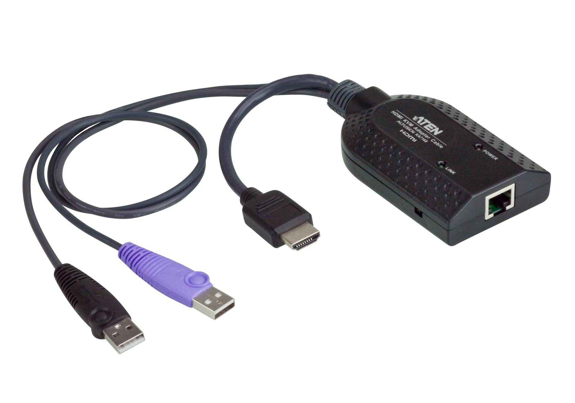 Adattatore KVM USB HDMI Virtual Media con supporto Smart Card, KA7168