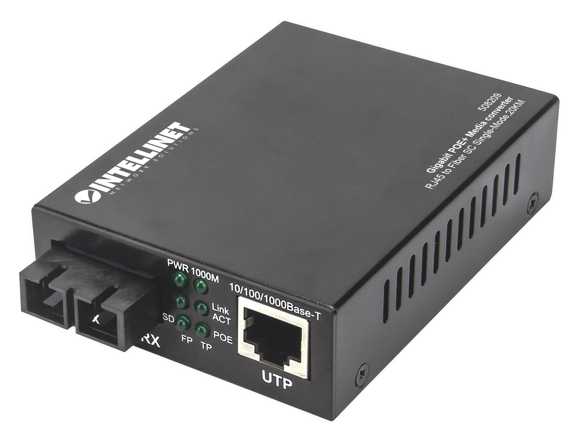 Media Converter Gigabit PoE+