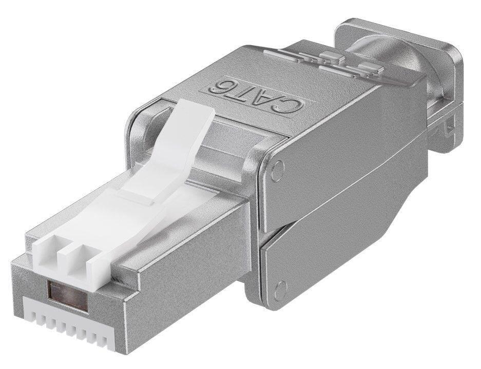 Plug RJ45 Cat.6 Schermato STP Tooless con fermacavo