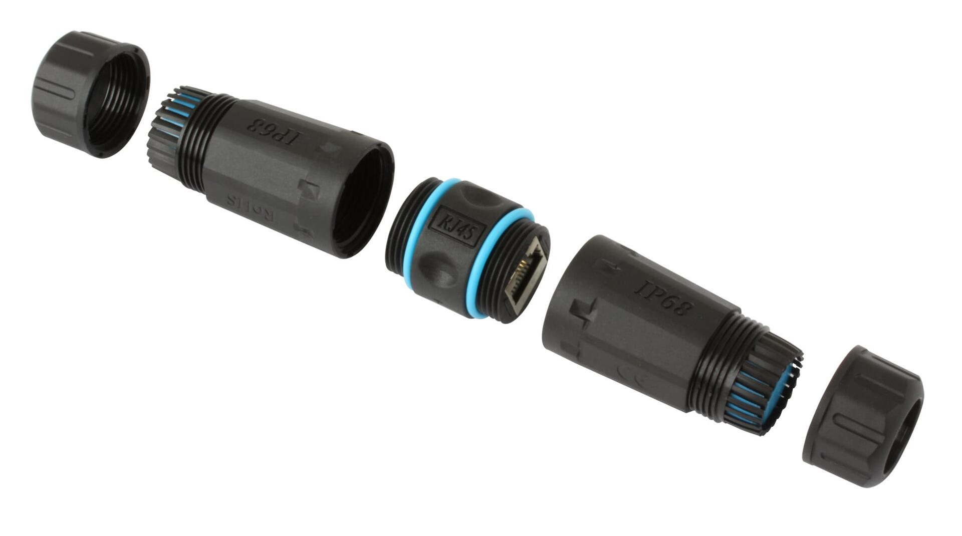 Accoppiatore Cat.6 RJ45 F/F Impermeabile IP68