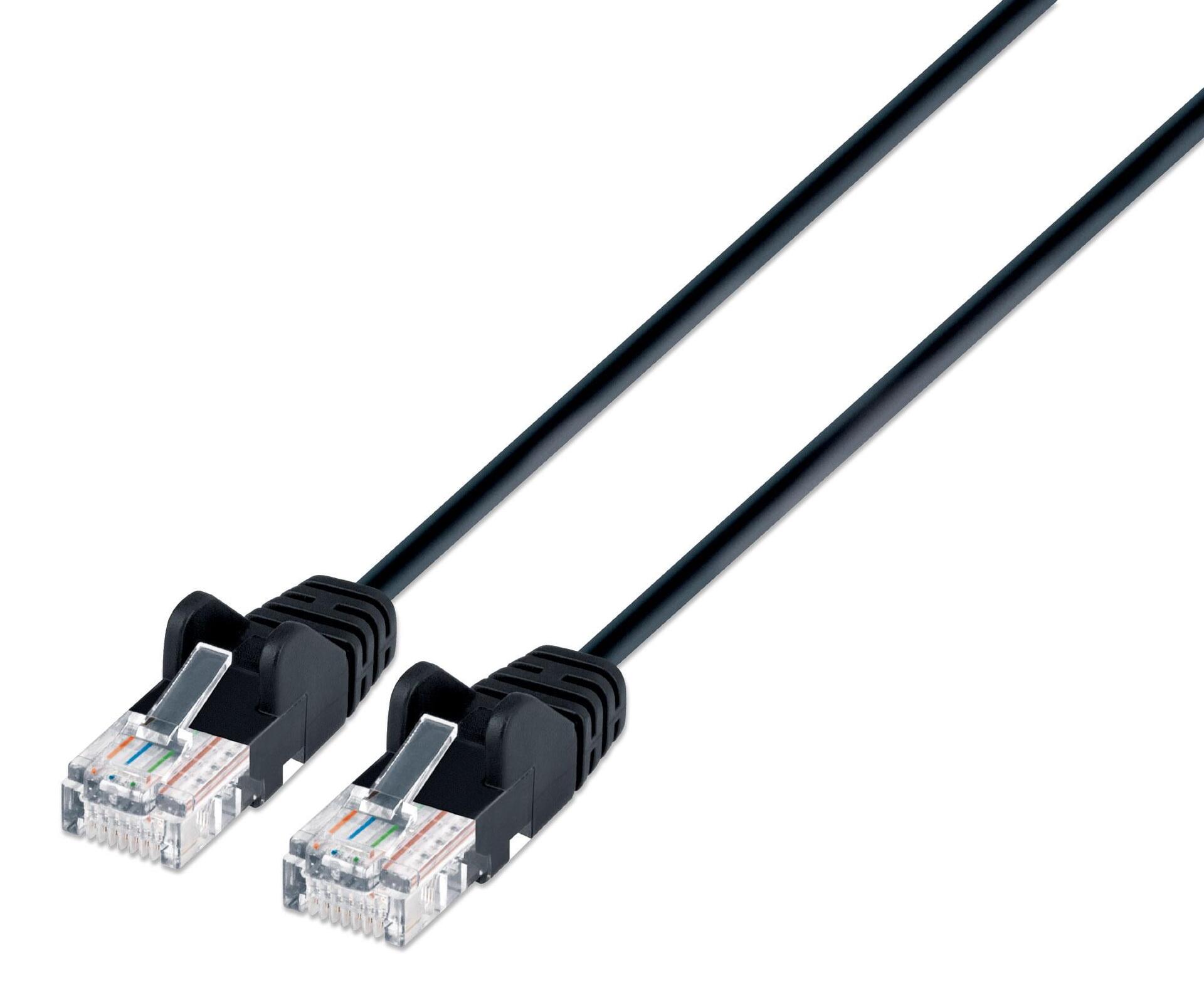 Cavo patch di rete Cat6 UTP Slim  1 m Nero