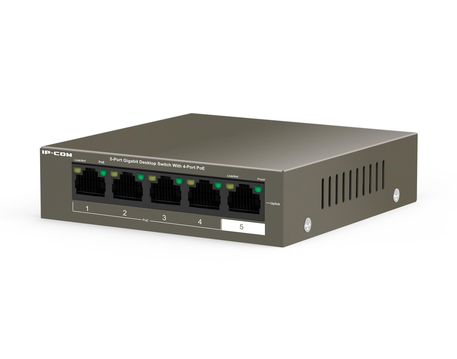 Switch 5 Porte Gigabit Desktop con 4 porte PoE+, G1105P-4-63W