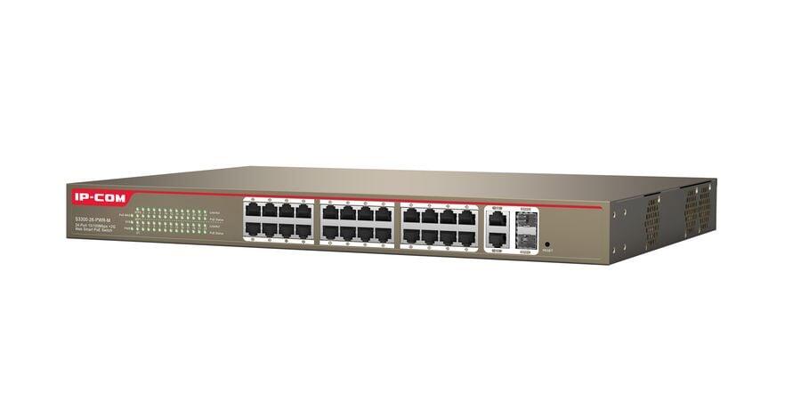 Switch 24 porte 10/100 con 2 porte gigabit/SFP combo con Web-Smart, S3300-26-PWR-M