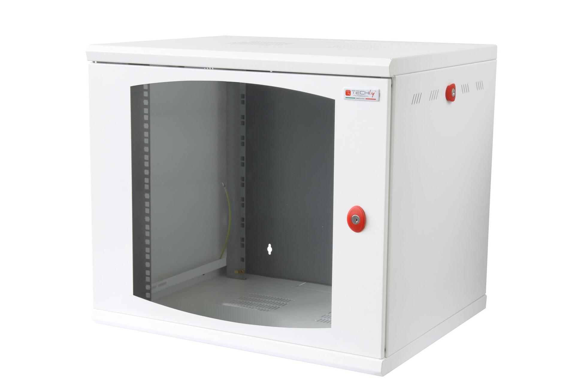 Armadio Rack 19'' a muro 16 unità sezione unica prof. 600mm Bianco