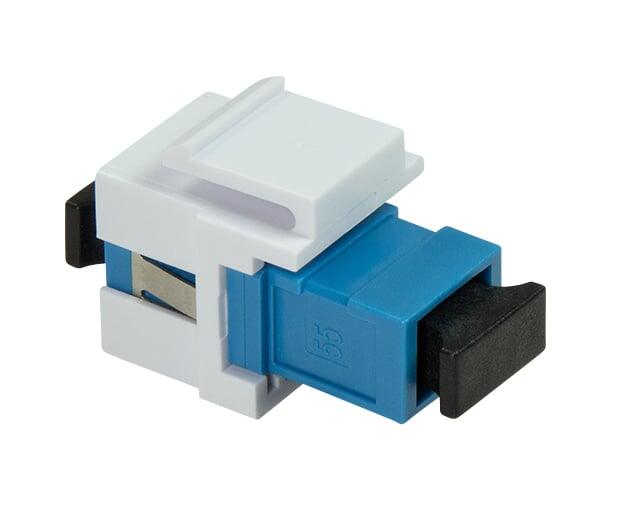 Giunto Fibra SC Simplex per Installazione Keystone Blu e Bianco