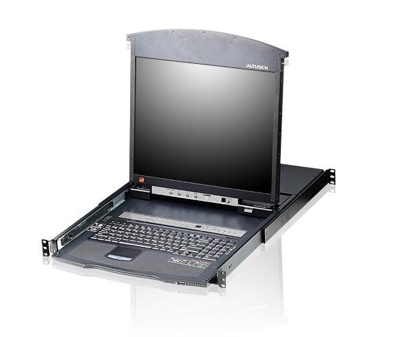 Switch KVM LCD a due binari Multi-Interface Cat5 a 8 porte 17'', KL1508AM-AXA-XG