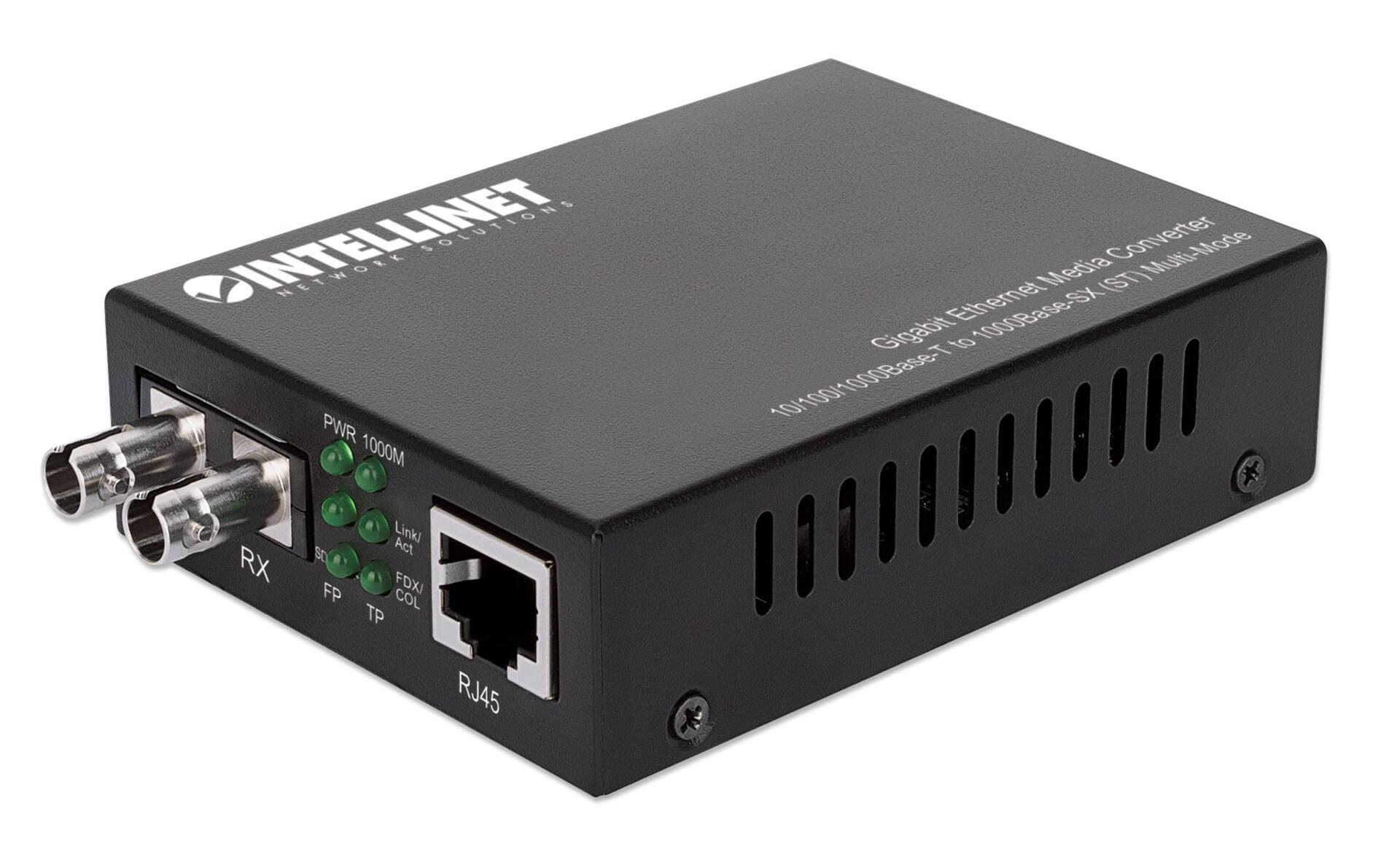 Media Converter Gigabit Ethernet Fibra ST Multimodale