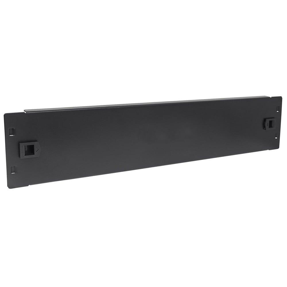 Pannello Cieco Toolless a Clip per Armadi Rack 19'' 2U Nero