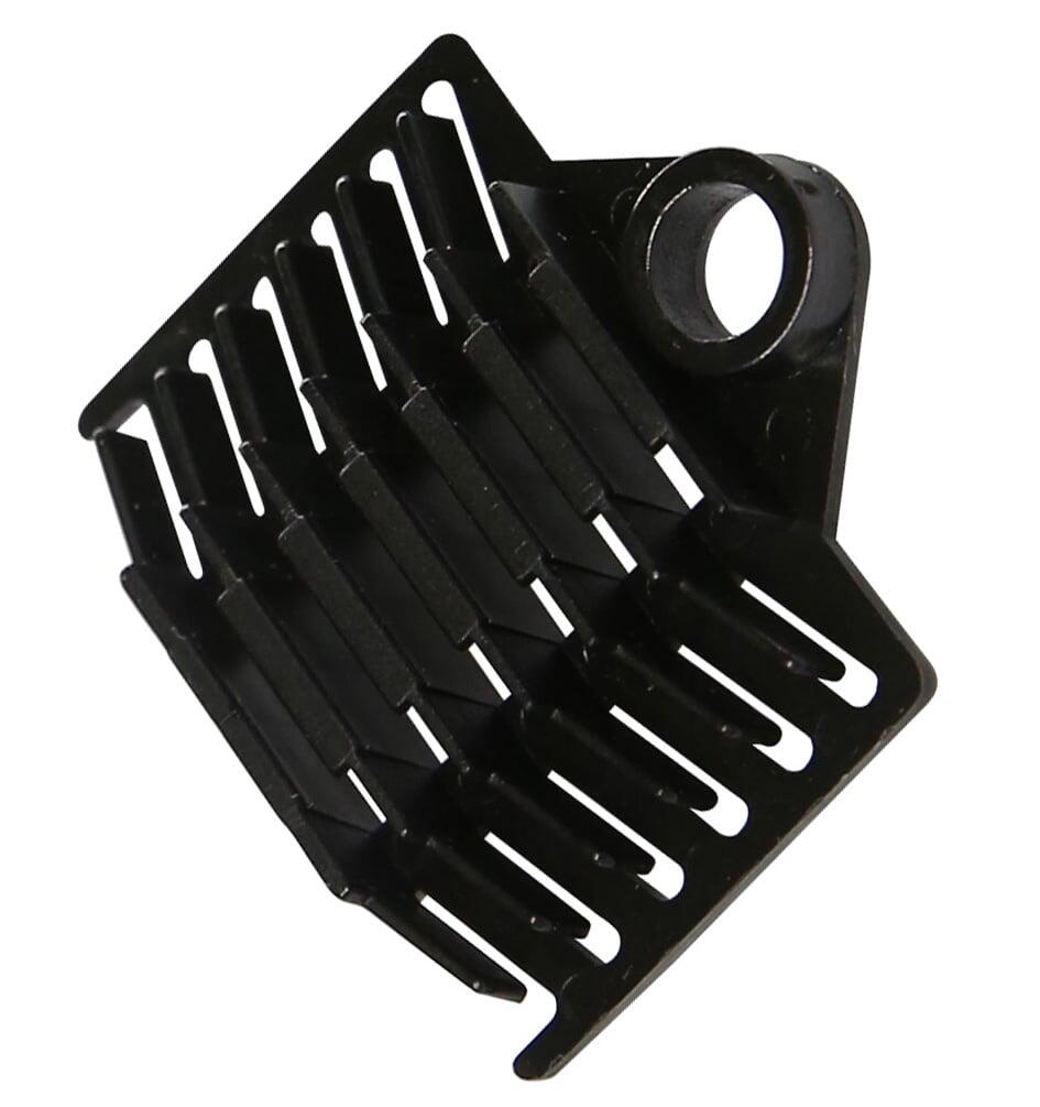 Supporto a Pettine per 6 Giunti in Fibra Ottica Nero