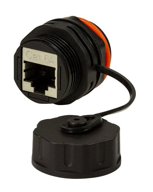 Accoppiatore RJ45 Cat.6A da pannello IP68