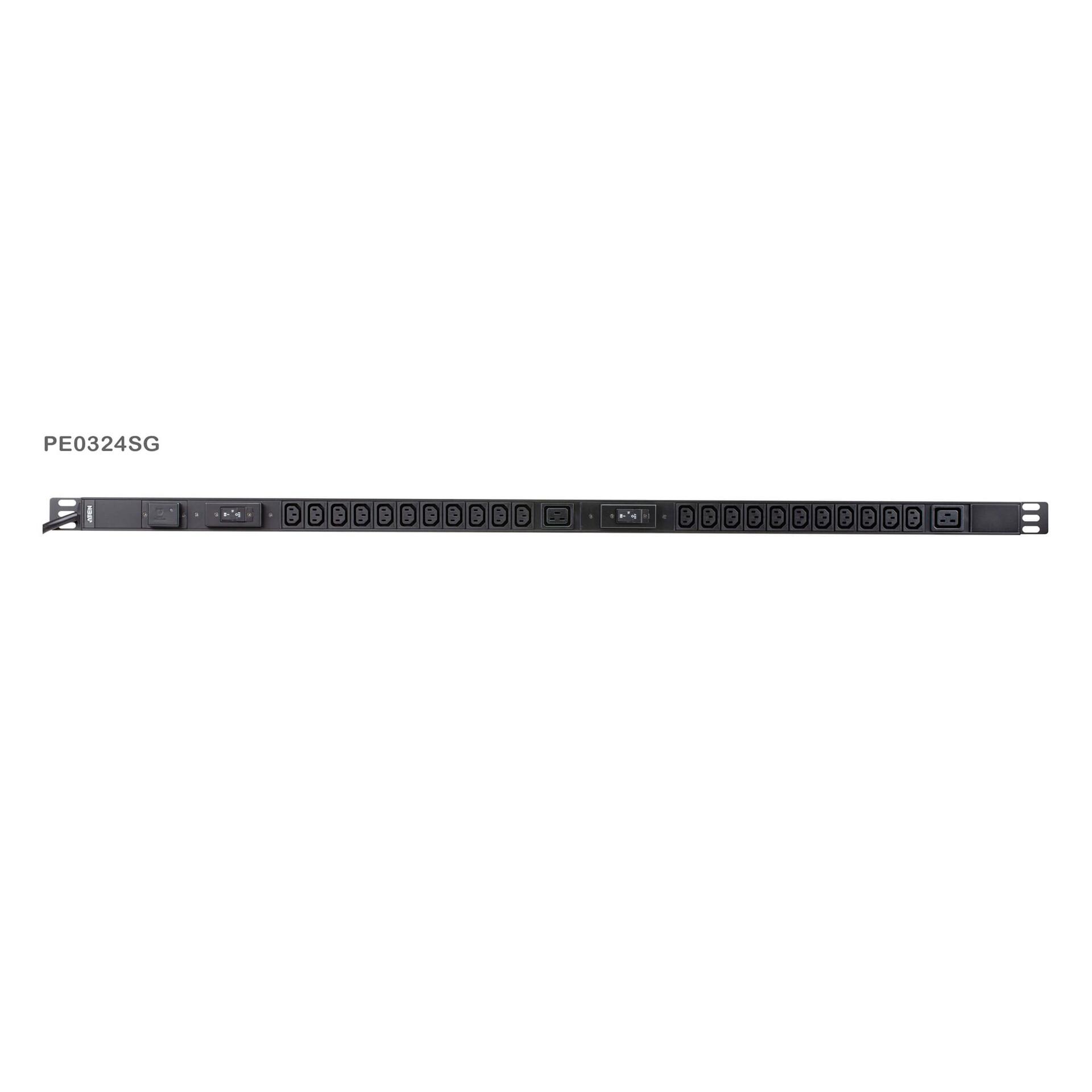 Multipresa Rack PDU 1U 22p IEC-C13 2p C19 Protezione Sovratensione