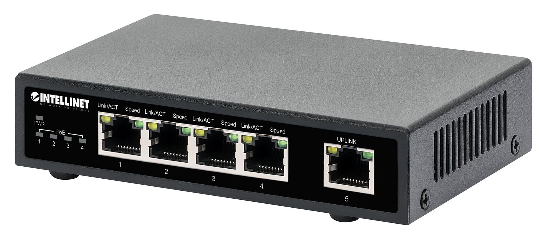 Ethernet Switch Gigabit PoE+ 5 porte