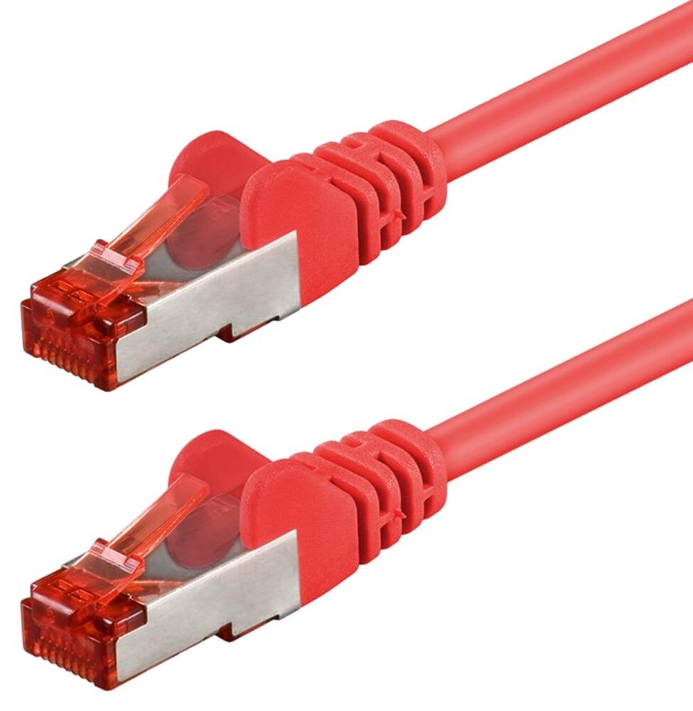 Cavo di rete Patch in rame Cat. 6 Rosso SFTP LSZH 1m