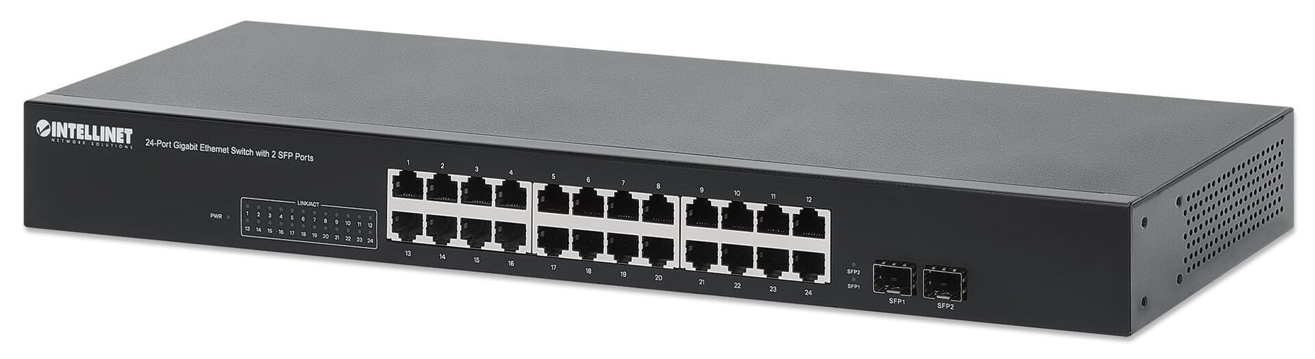 Gigabit Ethernet Switch 24 porte con 2 porte SFP