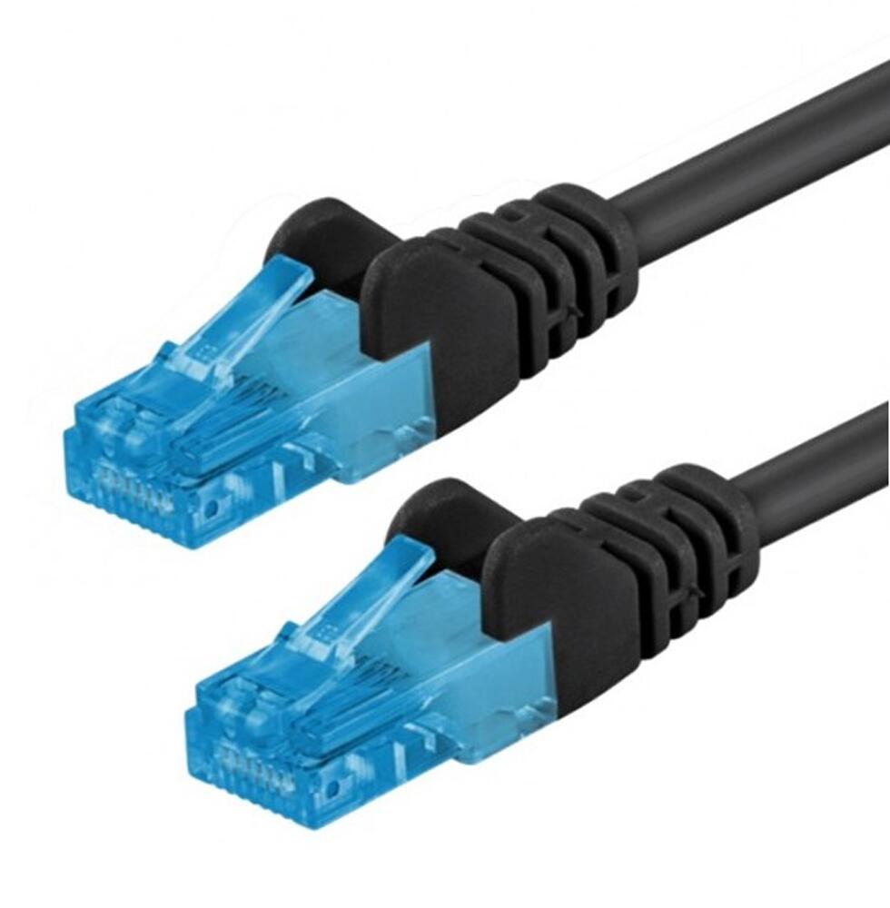 Cavo di rete Patch in Rame Cat. 6A Nero UTP 2m