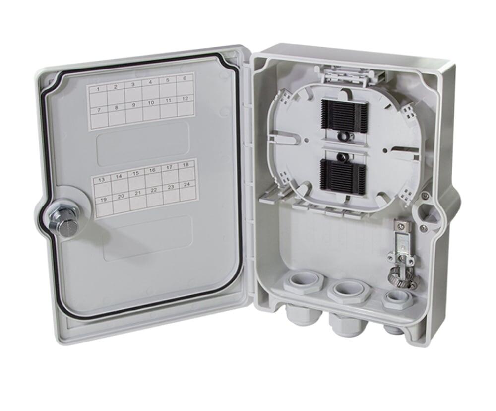 Scatola di Giunzione Fibra Ottica 24 Fibre per Applicazioni FTTH/FTTB
