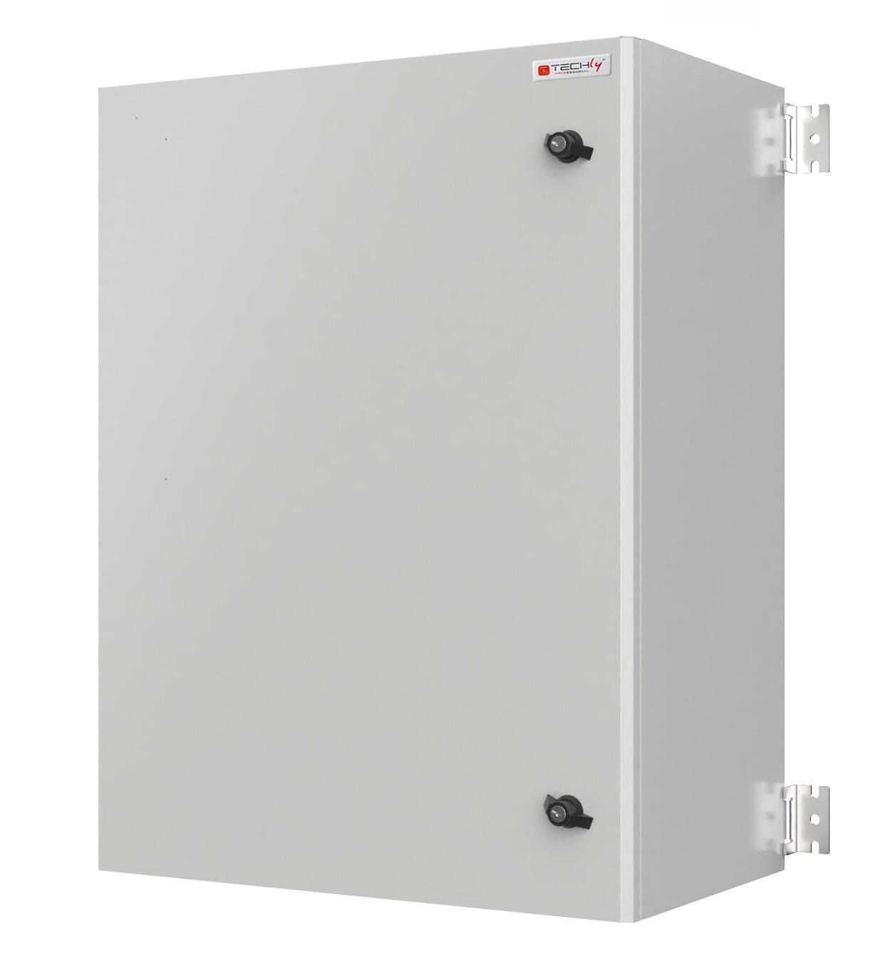 Armadio Rack 19'' a muro 13U grigio IP65 porta cieca prof. 400 mm