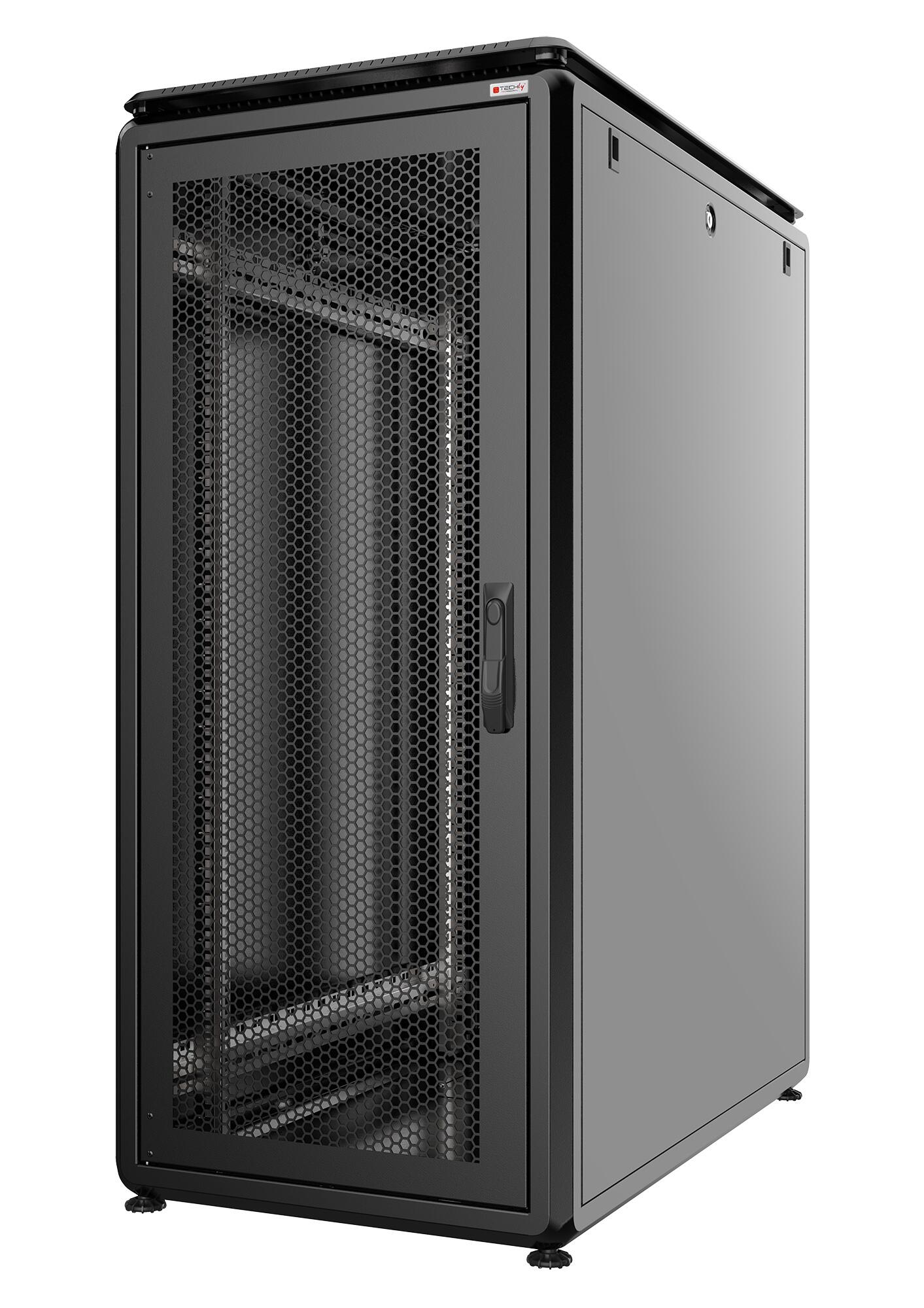 Armadio Server Rack 19'' 800x1000 42U Nero Porta Grigliata serie Evolution Ventilato