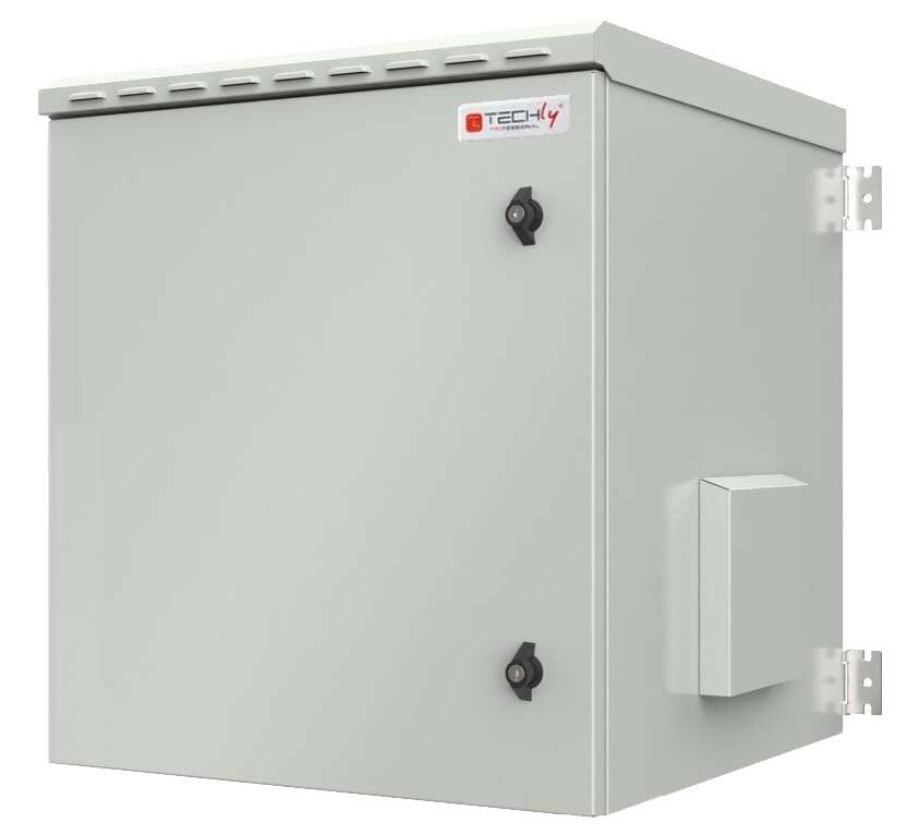 Armadio Rack 19'' a Parete 9U Grigio IP55 Porta Cieca prof. 600 mm