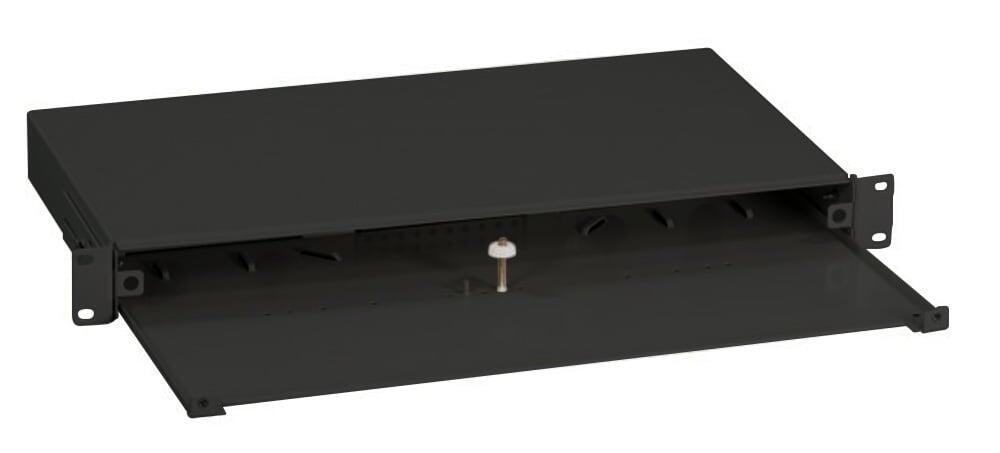 Box Ottico Versione Scorrevole 1U Senza Pannello Frontale Nero