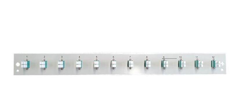 Pannello Frontale per Cassetto Ottico 1U 12 LC Duplex OM3 Grigio