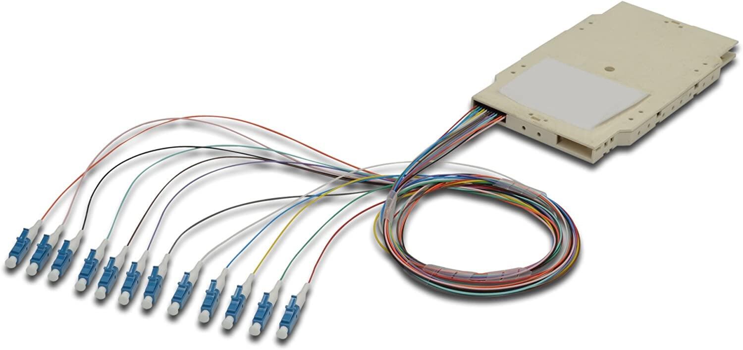 Cassetta di Giunzione Attrezzata con 12 Pigtail Fibra Monomodale OS2 LC 9/125 2m