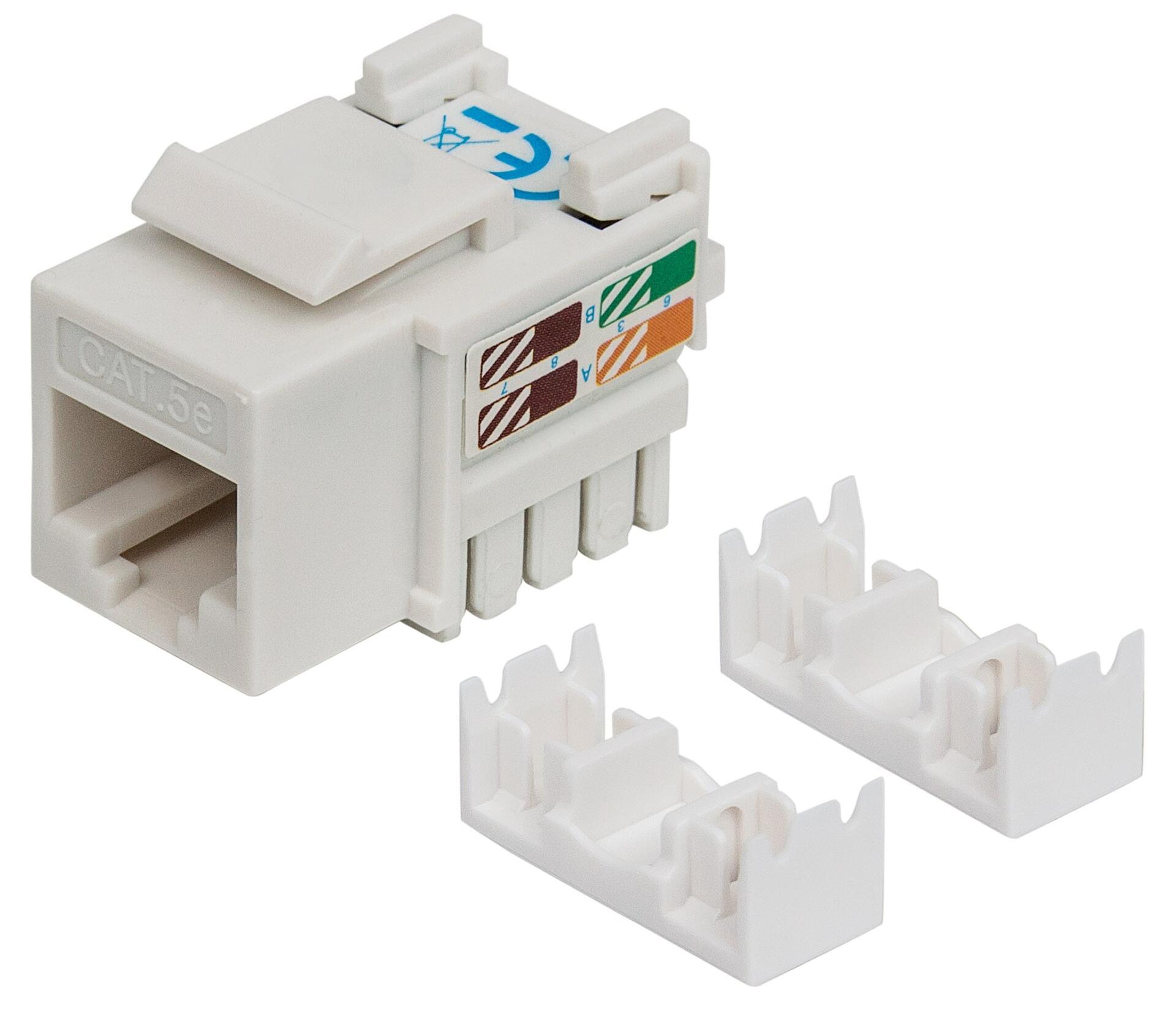 Frutto Keystone RJ45 Cat.5E UTP IDC 90° Bianco