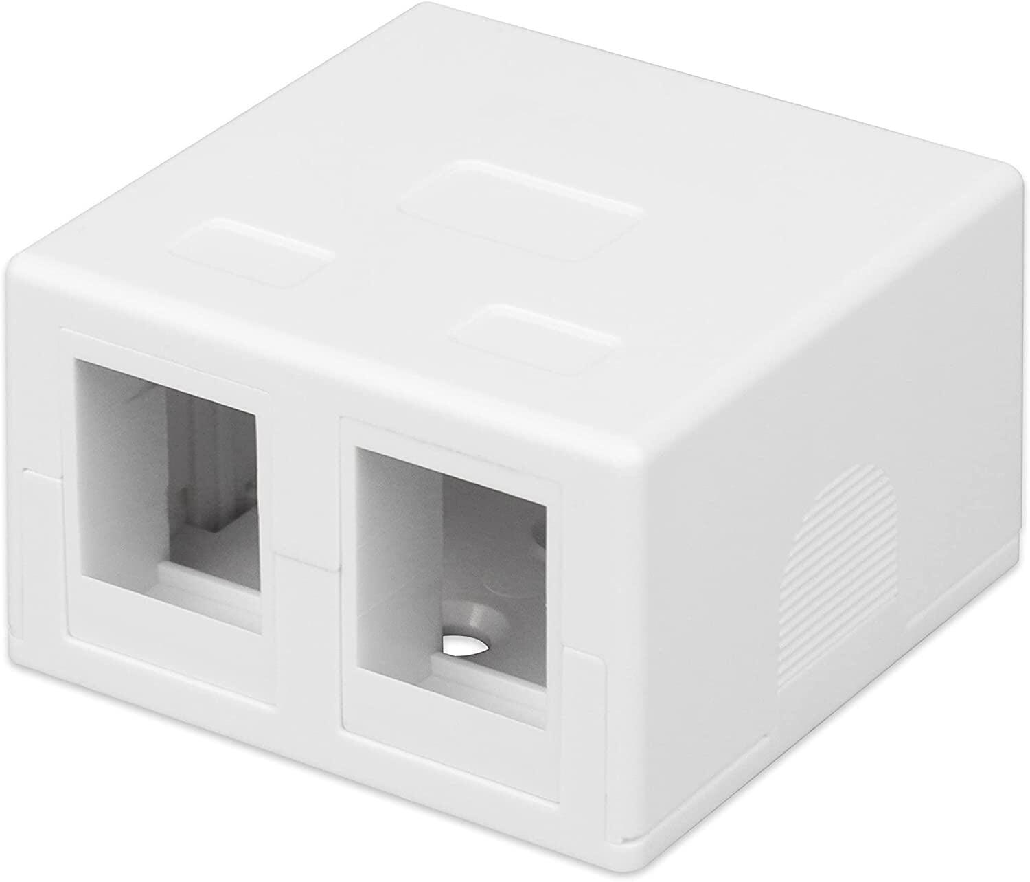 Presa a Muro per 2 Frutti Keystone Bianco