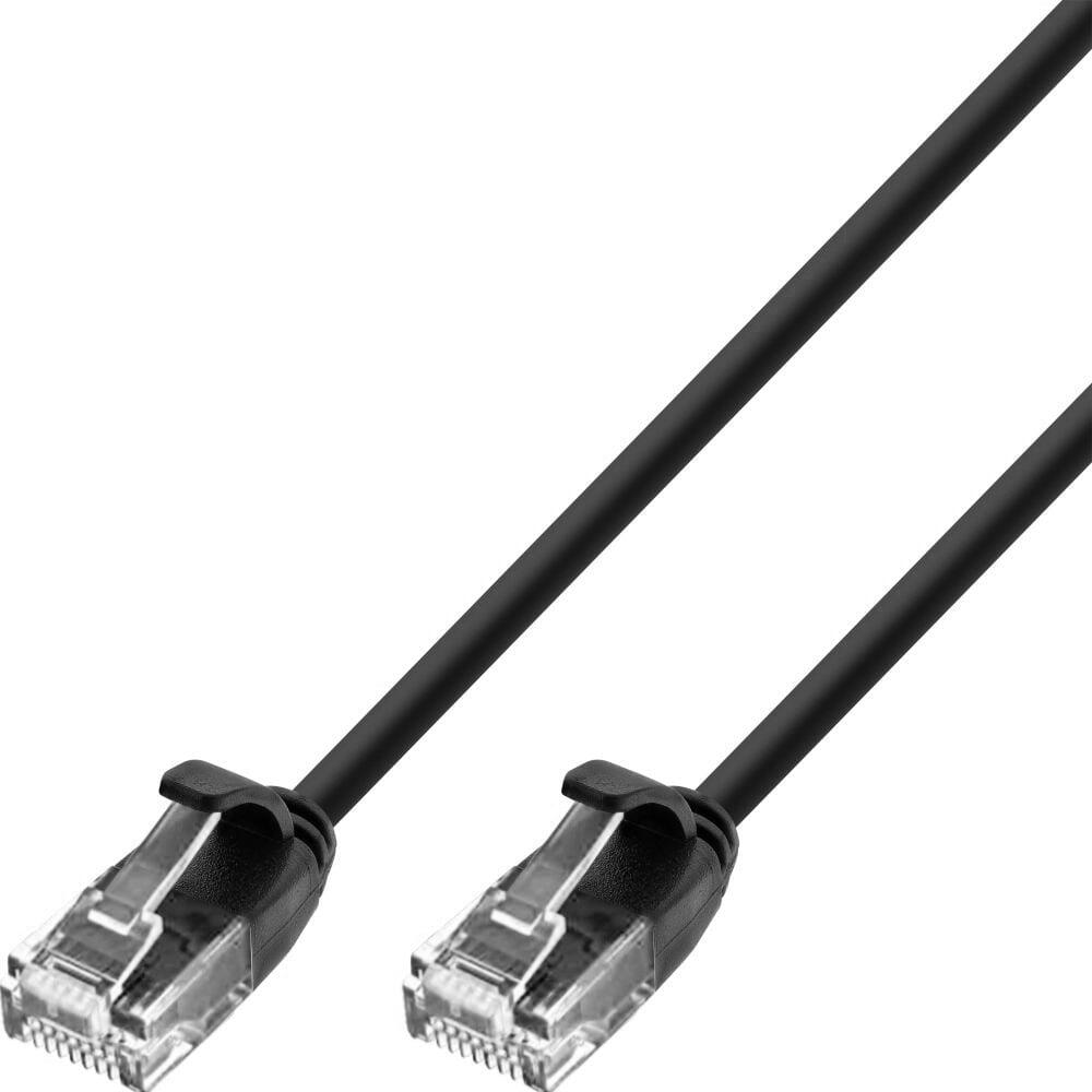 Cavo Patch di Rete Cat.6 UTP Slim 0,5m Nero