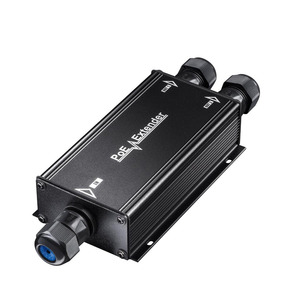 Extender Ripetitore PoE Gigabit da Esterno IP67 a 2 Canali, POE25