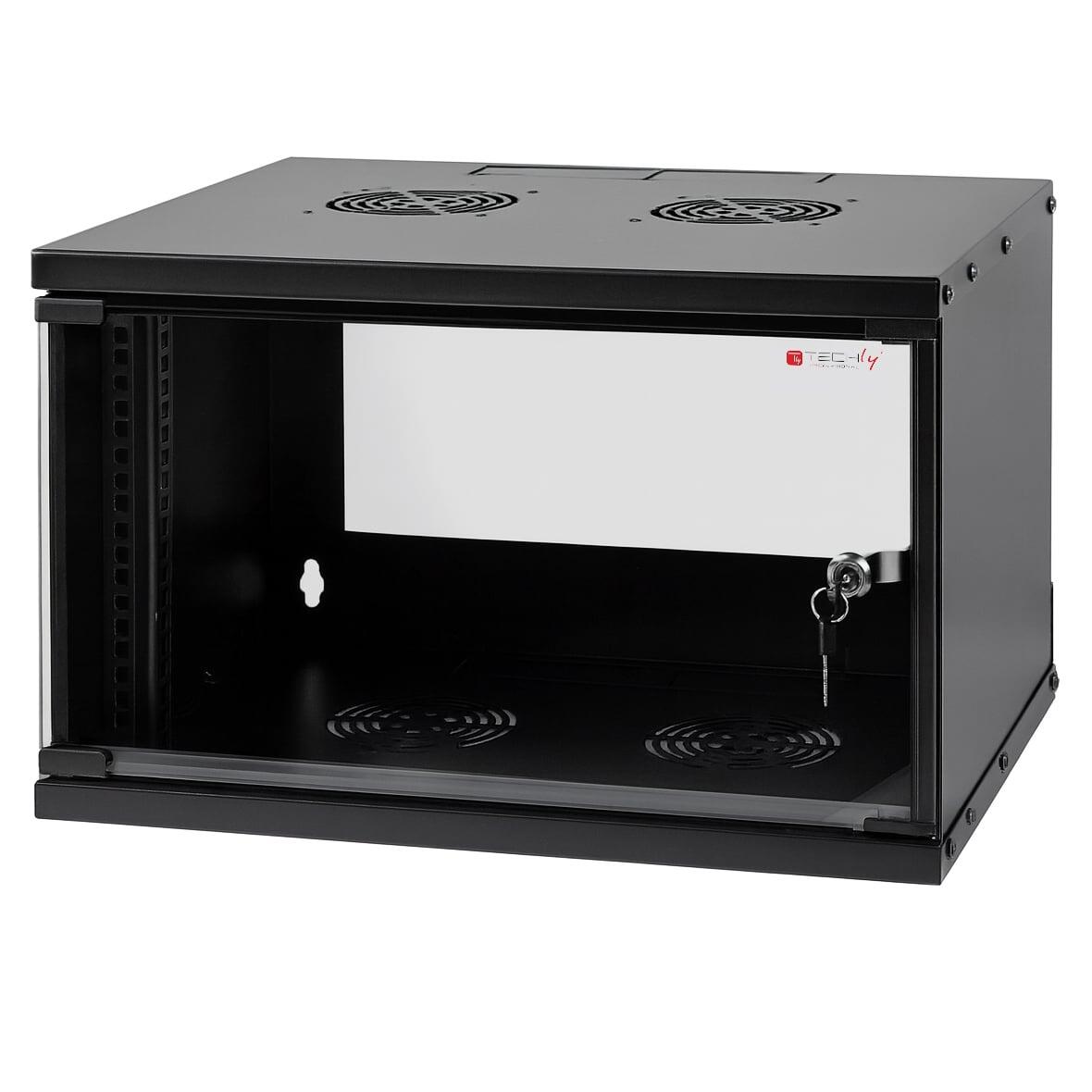 Armadio Rack 19'' a Muro 9U prof. 320 Nero Assemblato