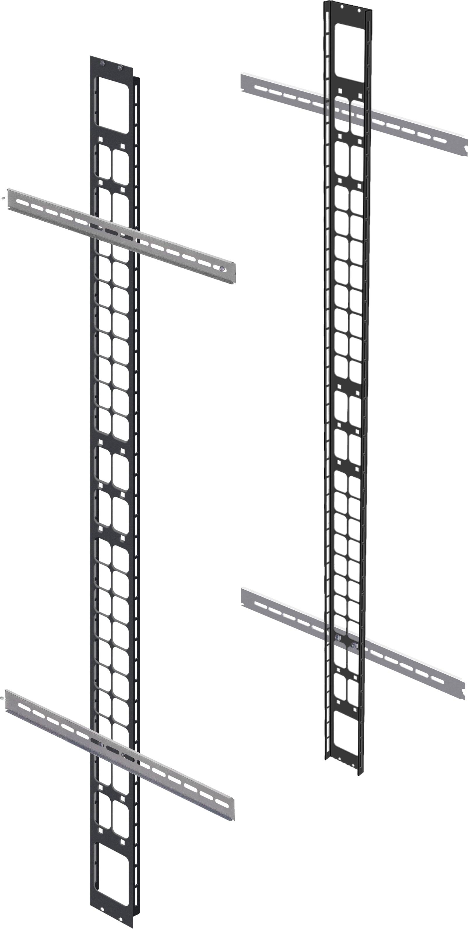 Canala Discesa Cavi per Armadi Rack 19'' Profondi 600 mm Nero