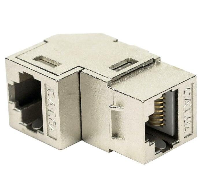 Accoppiatore RJ45 F/F 90° Cat.6A Schermato